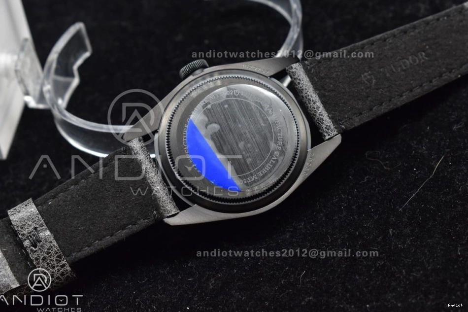 ZF Leather WrinkleFree 1:1 Edition Strap Best Dark 425 on V Bezel DLC Distressed Bay Black Black A2824 Heritage 0716
